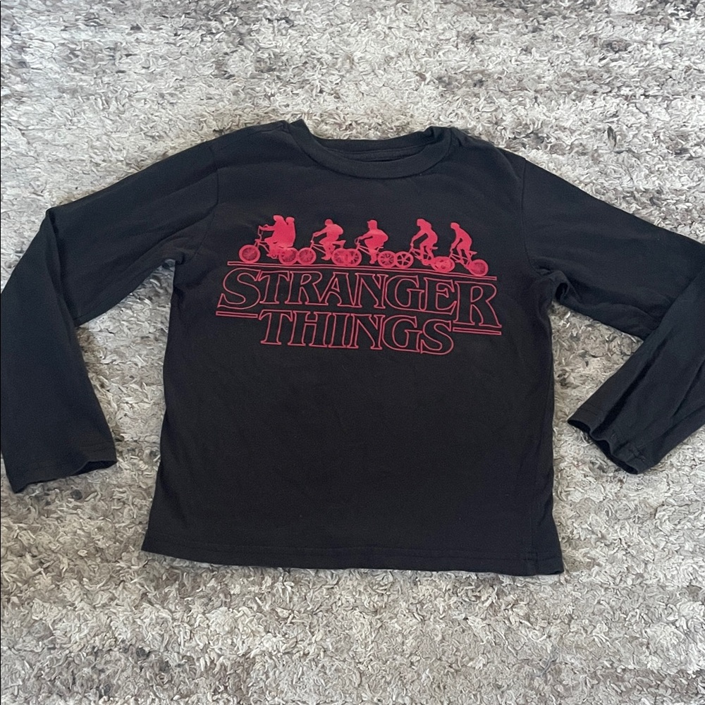 Stranger Things Black Kids Long Sleeve Shirt size XS
